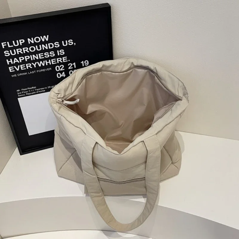 Large Capacity Fabric Tote Bag Lightweight Trendy Shoulder Purses Lady Shopper Shopping Underarm Bag 2026 Y2K New Women Handbags