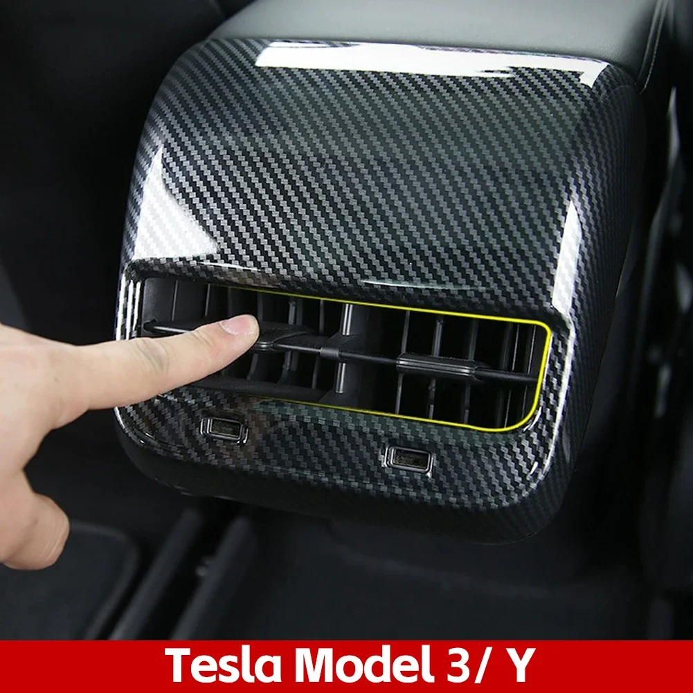 

Матовая крышка из углеродного волокна для Tesla Model 3, внутренняя крышка автомобильного выпускного отверстия, задняя крышка выхлопного отверстия, аксессуары для Tesla Model Y