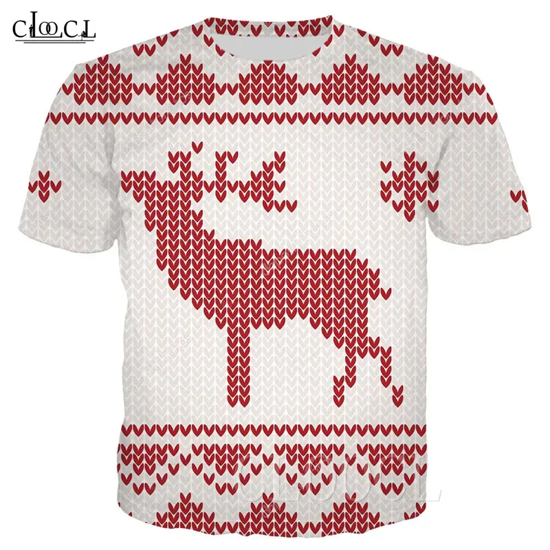 

Christmas Reindeer Funny T Shirts 3D Print Xmas Men/Women Casual T-shirt Christmas Family Matching Clothes Merry Christmas Gifts