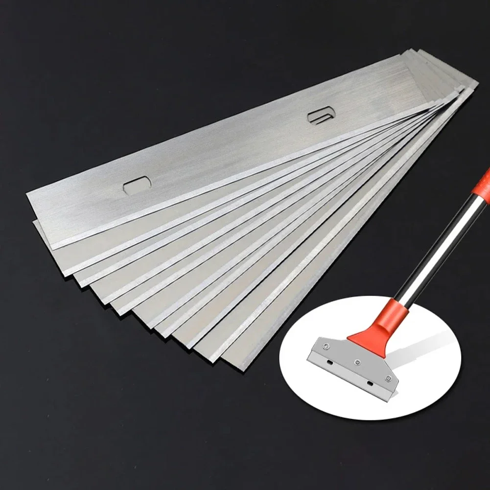 Floor Shovel Scraper Blade Replacement Refined Remove Stains Silver 100*18mm Ceramic Cleaning For Glass Marble