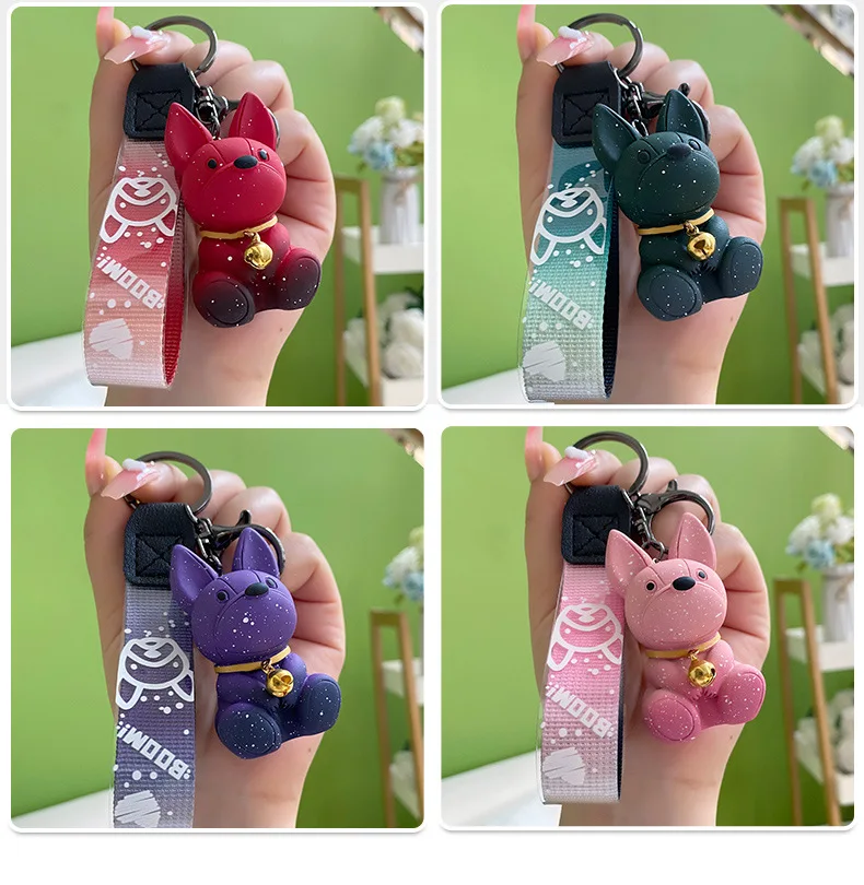 크리 에이 티브 색상 변경 방법의 조각 개 열쇠 고리 섬세한 귀여운 배낭 펜던트 그림 커플 자동차 열쇠 펜던트