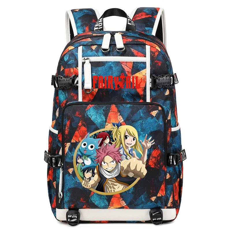 Fairy Tail Anime Print Large Capacity Student Backpack for Kids Teens School Travel Daypack 1