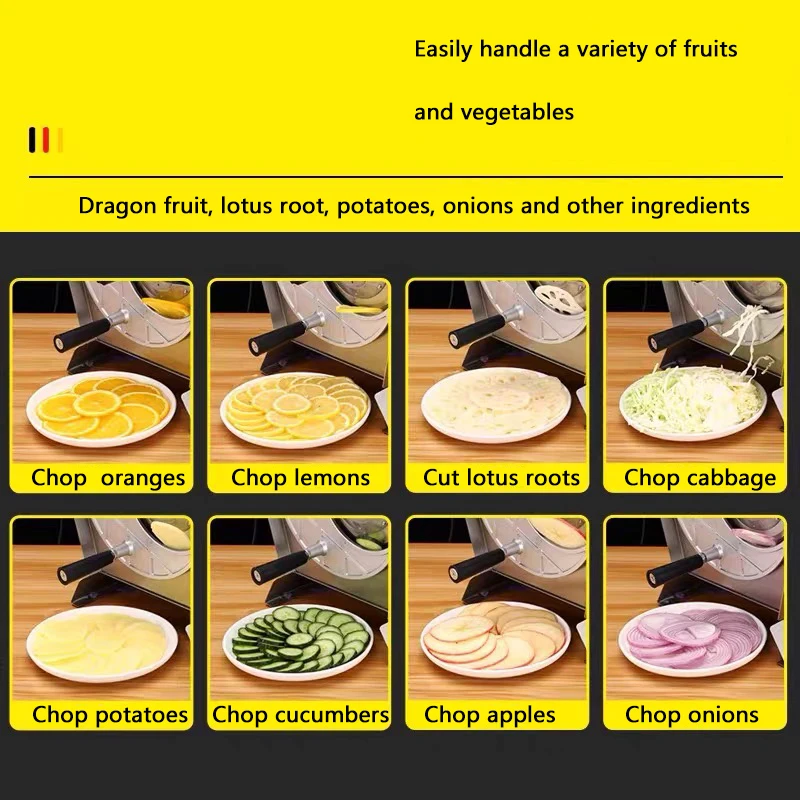 Manual Home Stainless Slicer Commercial Ultrathin Chip Machine Fruit Cutting Machine Lemon Slicer Kitchen Sausage Cabbage Slicer 2