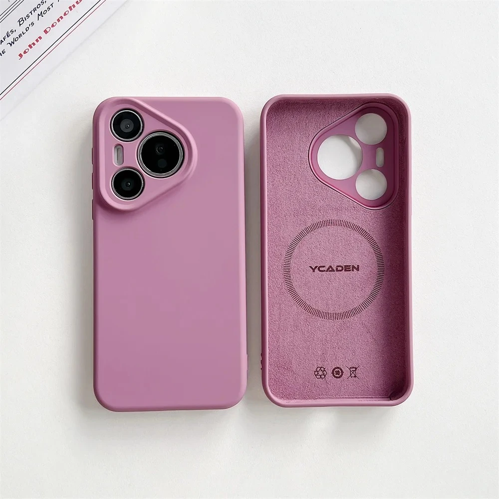 Luxury Liquid Silicone Magnetic Case - Matte Soft Shockproof Bumper Cover