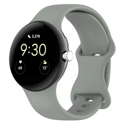 Silicone Sports Strap - Comfortable Bracelet Wristband for Google Pixel Watch (Grey)