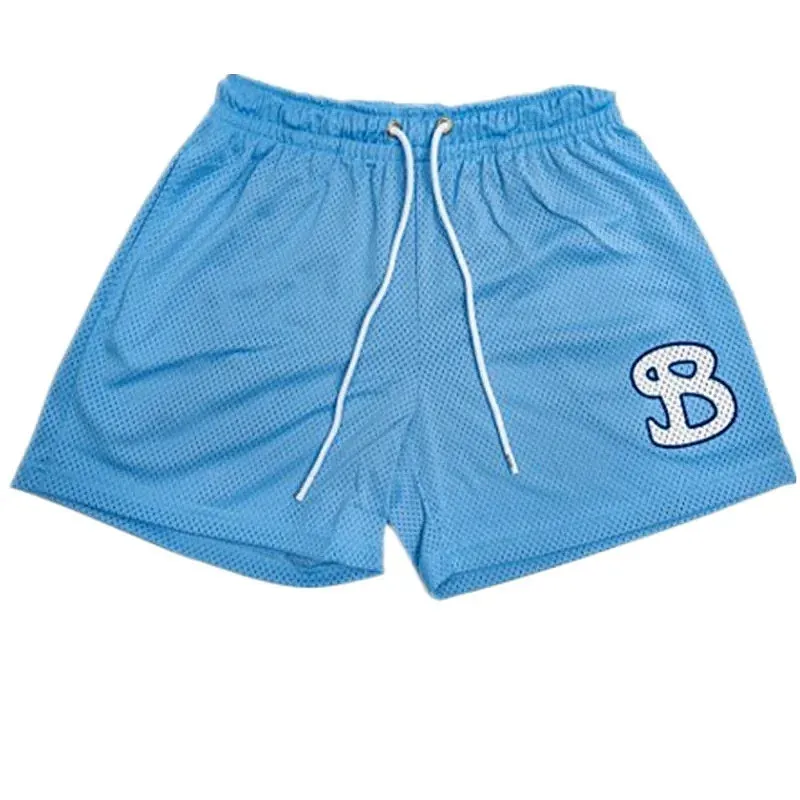 Men Casual pants gym shorts quick drying mesh Breathable shorts Men's running training short pants men outdoors sports pants 3