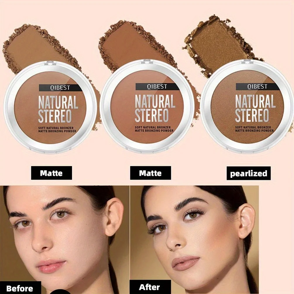 Matte Contouring Powder Nose Side Shadow Powder Face Highlighter Bronzers Contour Makeup Palette Illuminator Make-up Cosmetics - 3