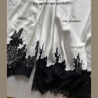 Fairy Lace-Trim Satin Midi Skirt High Wasit Elegant Wrapped Hip Long Skirts Party 2025 Fashion Trends Summer Women Clothing - Image 4
