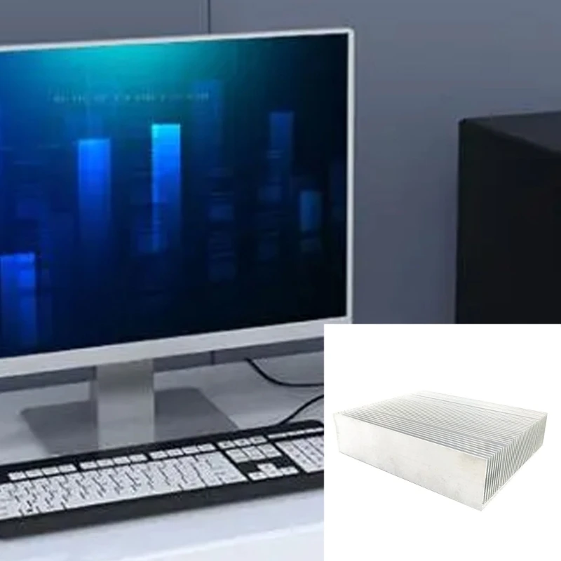 방열판, 고성능 LED 조명 트랜지스터 반도체 장치용 알루미늄 방열판 1개, 150x130x38mm
