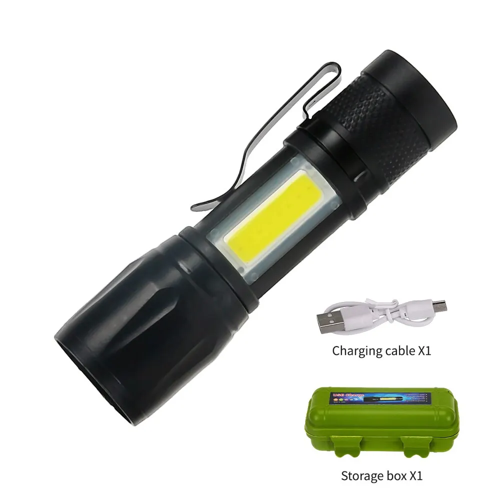 Mini Linterna Led Recargable, Linterna Portátil De Carga Usb, Banco De Alta  Potencia Para Acampar, Linterna De Largo Alcance Impermeable - Linternas Y  Antorchas - AliExpress