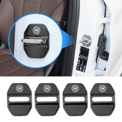 Stainless Steel Car Door Lock Protection Covers - Set of 4 (Black)