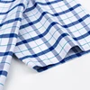 Summer 100% Cotton Oxford Men's Shirt Short Sleeve Plaid Striped Male Clothes Business Regular Fit Dress Shirts Oversized 7XL 6X 5