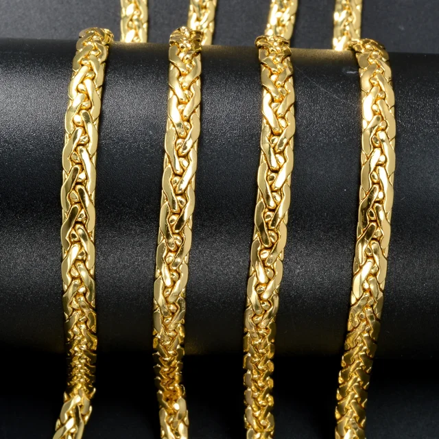 Collier Simple bijoux mode italie 750 plaqué or 18 carats chaîne serpent plate africaine mariage anniversaire cadeau fête 1