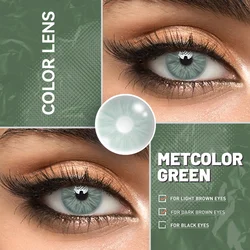 Enhance Your Look with Metcolor Blue Colored Contact Lenses (Green)