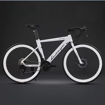 bicicleta de carretera 700 c 24 velocidades bicicleta de carreras de carretera freno de disco cascabel bicicleta amortiguador de viento bicicletas hombre adulto