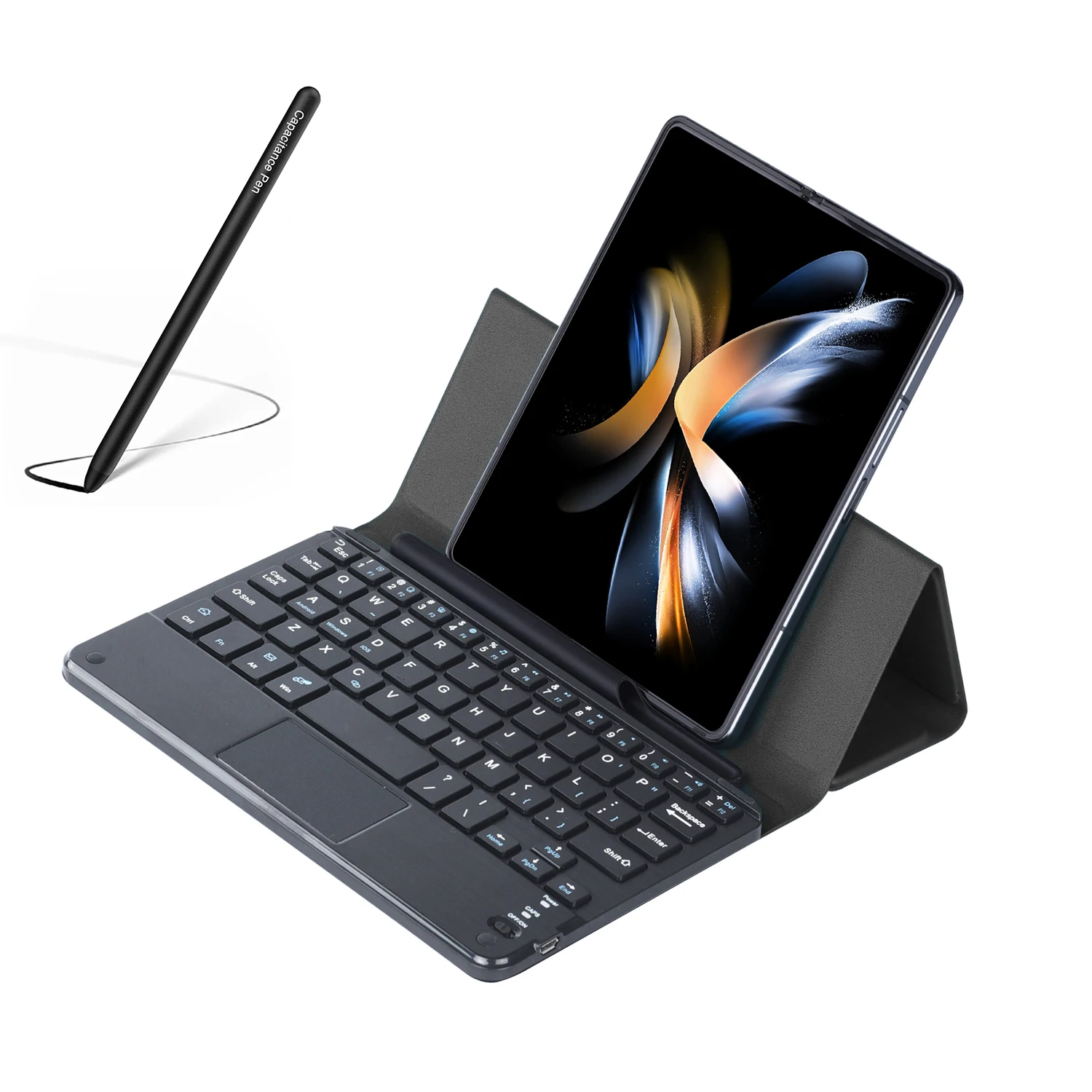 With Touch Mouse Wireless keyboard Case For OnePlus Open Leather Magnetic keyboard Cover For Samsung Galaxy Z Fold 5 4 3 2