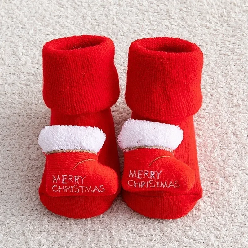 

Детские осенне-зимние утепленные шерстяные круглые детские праздничные красные разноцветные носки средней длины
