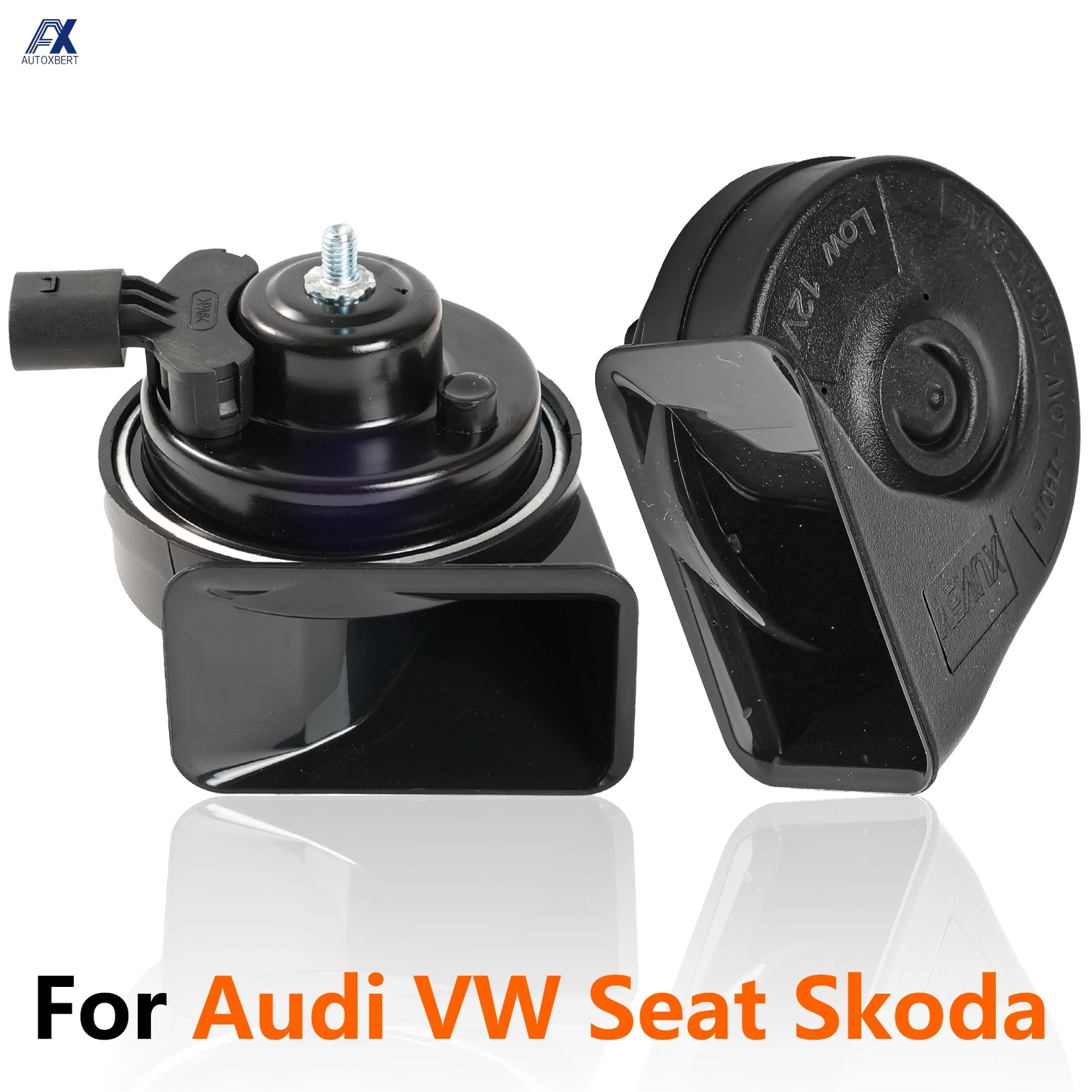 High Low Pitch Snail Horn 410/510Hz Loud For Audi A3 A4 A6 A8 Q3 Q5 Q7 TT B6 B7 Skoda Octavia MK4 VW Passat Jetta MK7 Audi A6 A4 car siren horn,car air horn