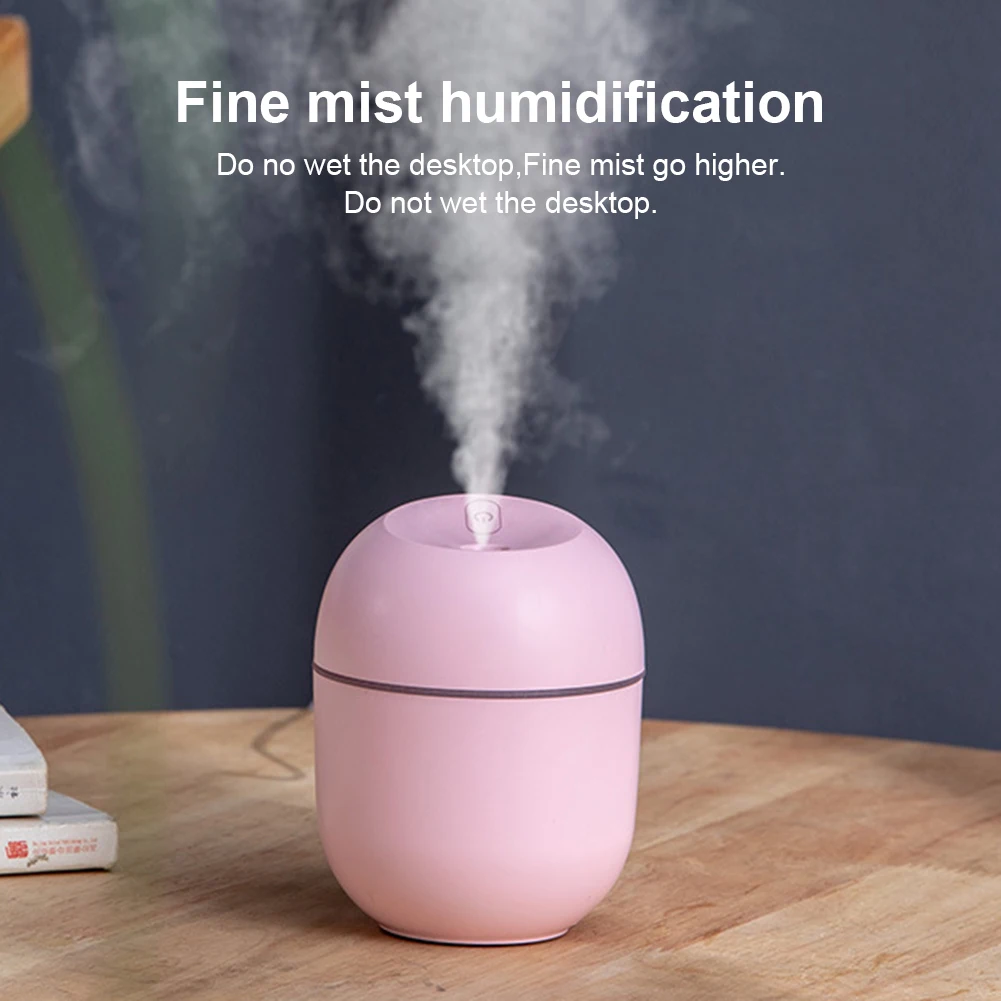 220ML Humidificador Min Air Humidifier, Ultrasonic Aromatherapy Diffuser, Cool Mist Sprayer, LED Night Lamp For Home Car