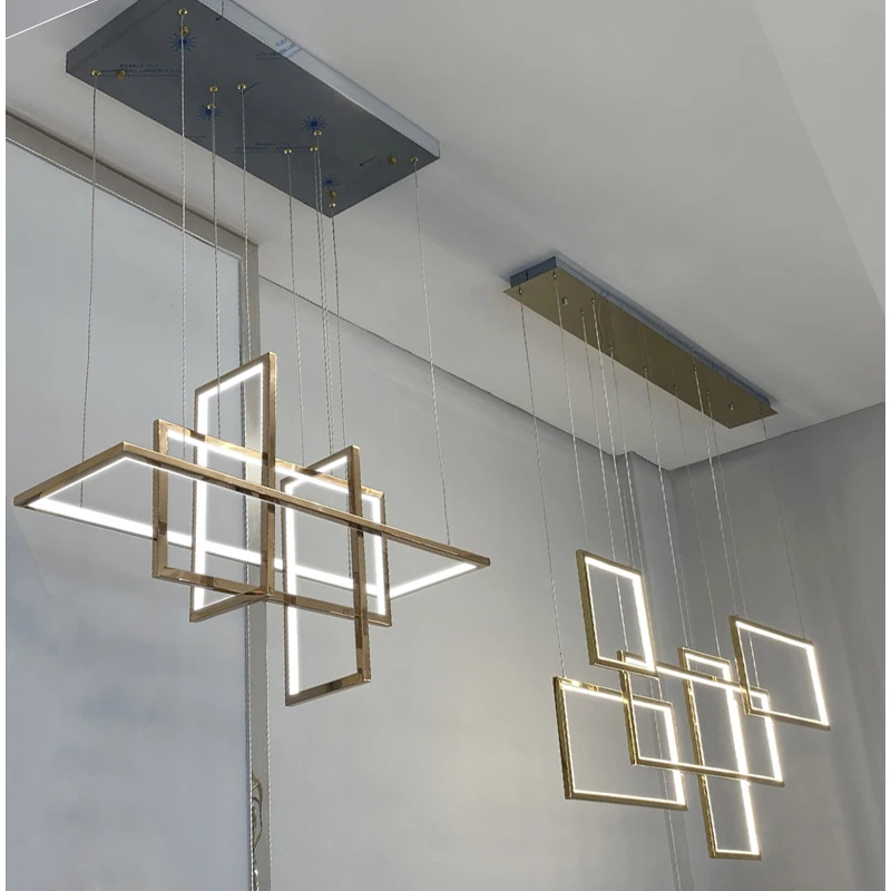 Claxy Geometric Gold Modern/Contemporary Clear Glass Geometric LED Hanging Pendant Light | TJ-B5314DU-16J-T