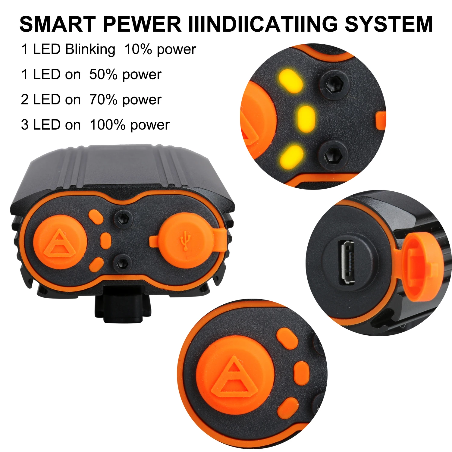 WEST BIKING 1600 Lumens Bicycle Lights LED Bulb Waterproof Bicycle Front Light USB Charging Flashlight Cycling Lamp Bike Light