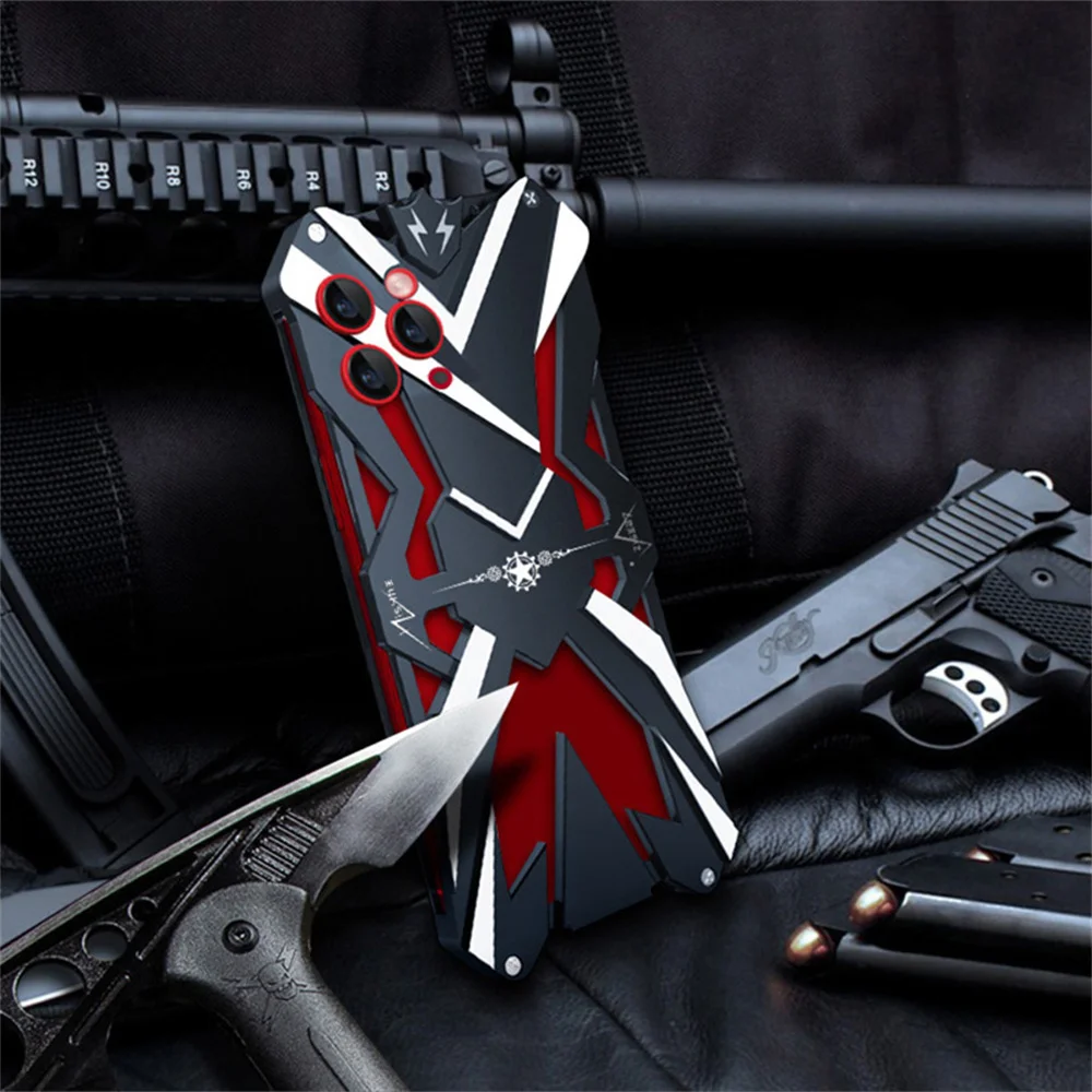 

Металлические стальные Чехлы серии машиностроения для iPhone 14 Pro Max, алюминиевая броня для больших нагрузок для iPhone 14 Plus 14Pro Max, чехол, чехол