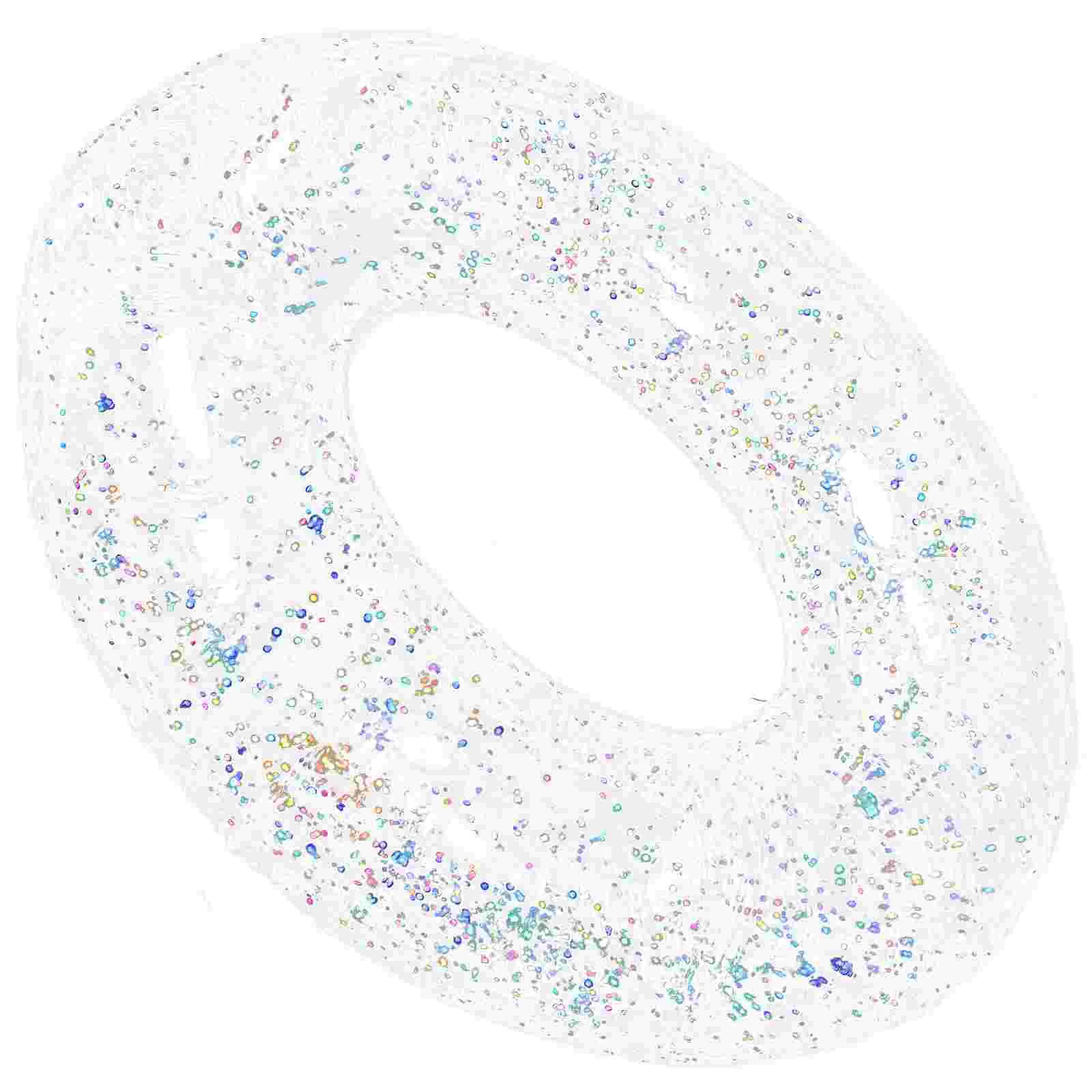 

Sequin Swim Ring Transparent Glitter Tube Inflatable Swimming Pool Float Rings for Toddlers Sequins Kids