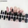 2024 Halloween Semi-cured UV Gel Nail Stickers Pumpkin Skull Full Cover Gel For UV Lamp Gel Nail Strips Press On Nail Decal 5