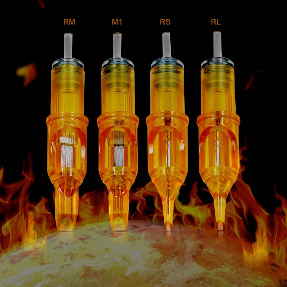 

10 татуировок PMU иглы 1 3 5 7 9 11 13 14 15 RL RM RS M1 Желтая татуировочная машина для стрекоз