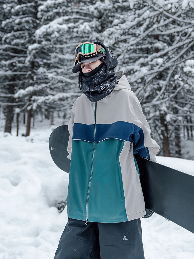 Nan'en Ski Suit Women's and Men's Snowboard New Ski Jacket Top Splicing American Waterproof Suit Snow
