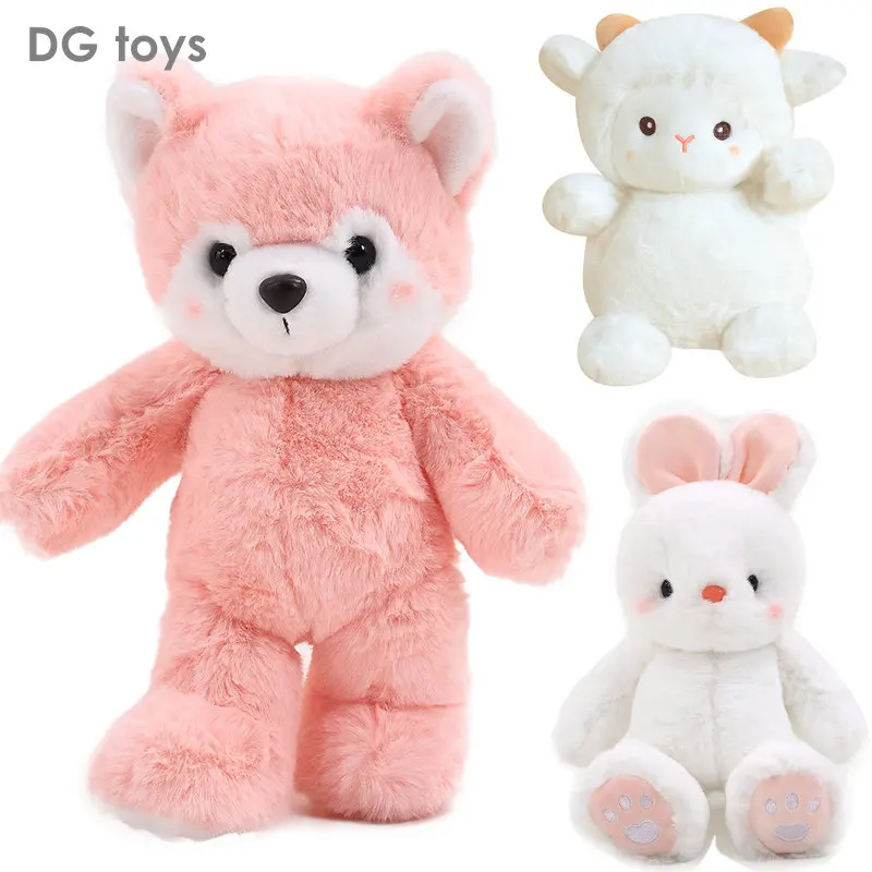 Ferry Peluche Super Soft Pink Husky Dog Lamb Peluche Bambola Animali Di Peluche Lungo Peluche Baby Placare Doll Toys