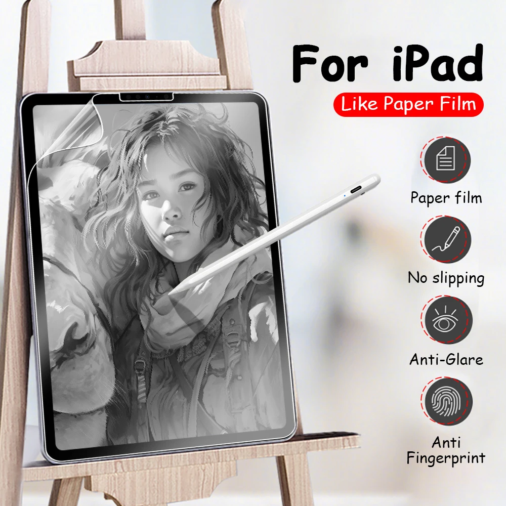 

Paper Film Like For iPad Pro 12.9 6th 11 4th 12 9 9th 10th Generation Screen Protector For iPad Air 5 4 3 Mini 6 10.2 Paperfeel