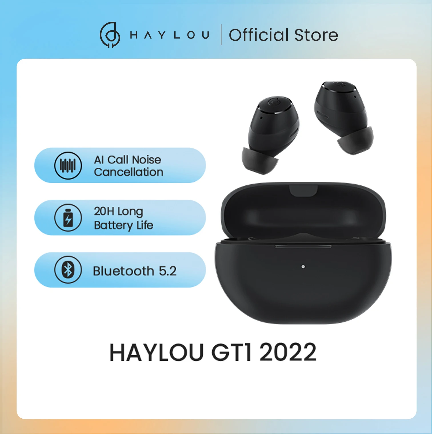 Haylou Gt1 2022 True Wireless Earbuds Bluetooth 5.2 Auricolari Dual-Master Chip Cuffie Wireless 20H Durata Della Batteria Sbc/Aac