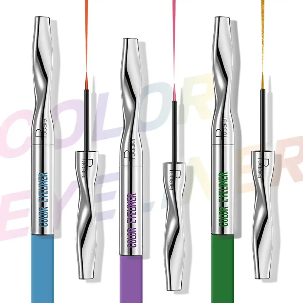 24 Colors Colorful Liquid Eyeliner Cement Gray Waterproof Long-Lasting Quick-Dry No Blooming Blue Purple Eye Liner Pen Cosmetics 3