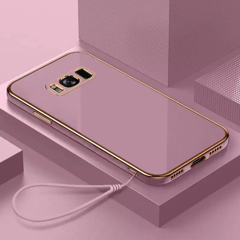 Luxury Square Plating ShockProof Silicone Back Cover