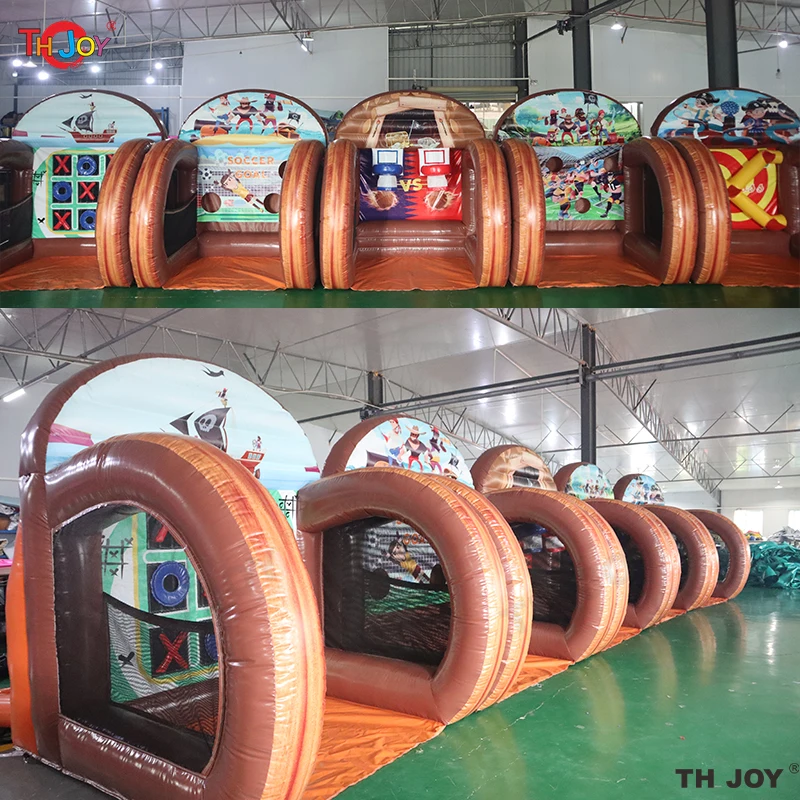 Inflatable Carnival Games 2024 Newest  Funny Game Set 3 in 1 4 in 1 5 in 1 6 in 1 Bundle Carnival Games 3