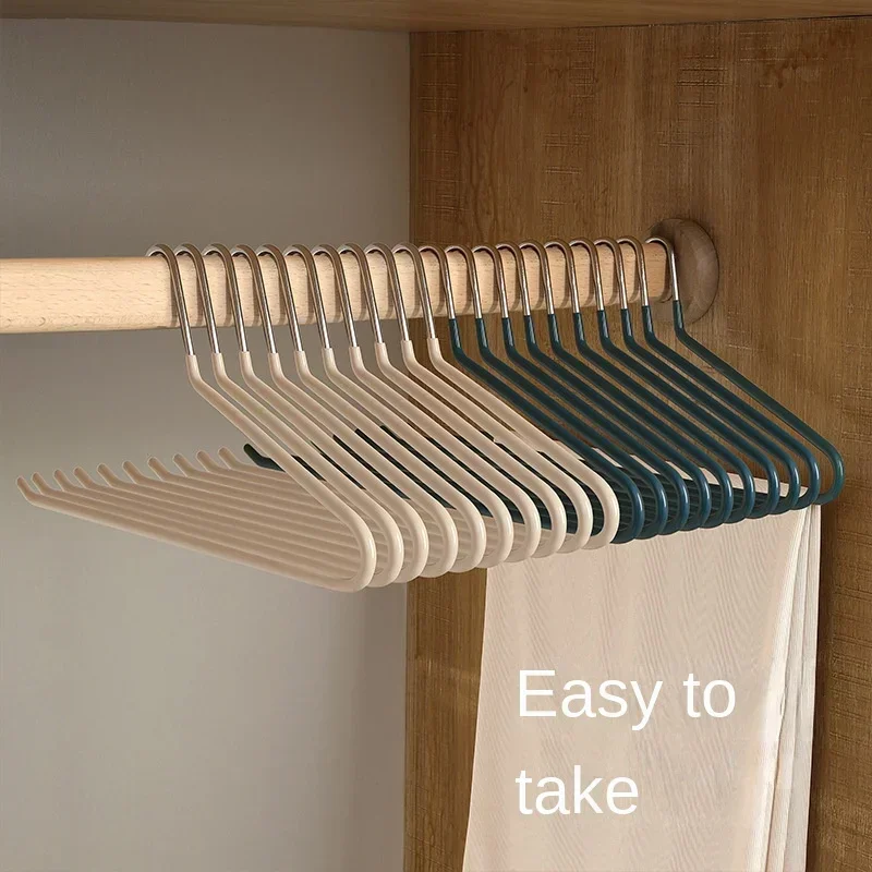 Seamless Trouser Hanger Non-Slip Metal Shirt Trouser Hook Hanger Open Pant Coat Wardrobe Organzier Clothes Rack 5/10pcs