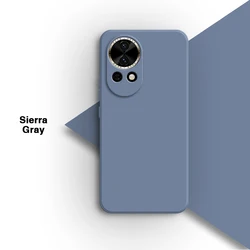 Premium Liquid Silicone Shockproof Phone Case with Camera Protection - Solid Black for Huawei Nova 13 (Sierra Gray)