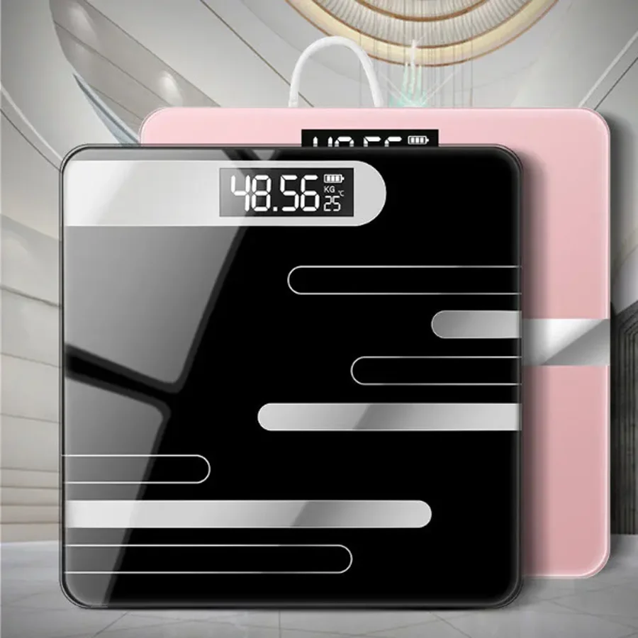 Bathroom Scales Floor Body Scale Digital Weight Scale Glass Electronic Smart Scales LCD Display Body Weighing Scale 2