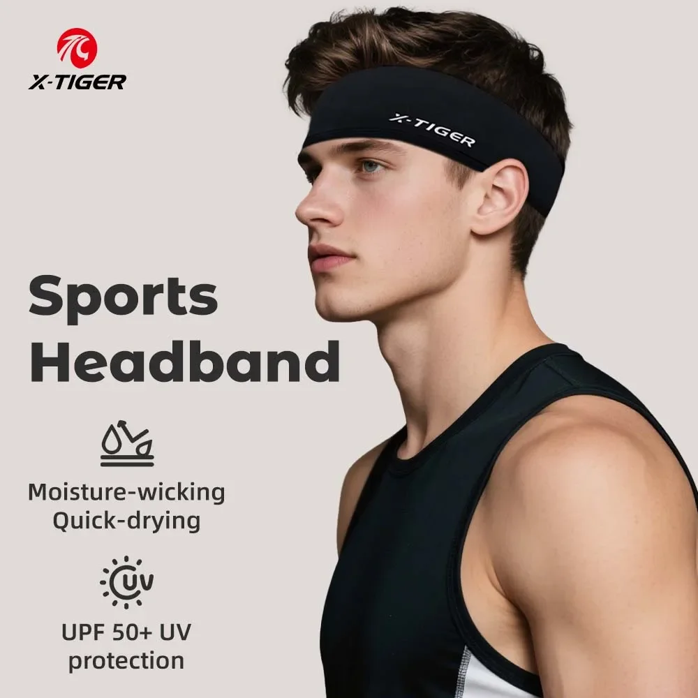 X-TIGER Cycling Headband Moisture Wicking Fitness Running Headscarf Breathable Quick Drying Sports Headband Sweat Band