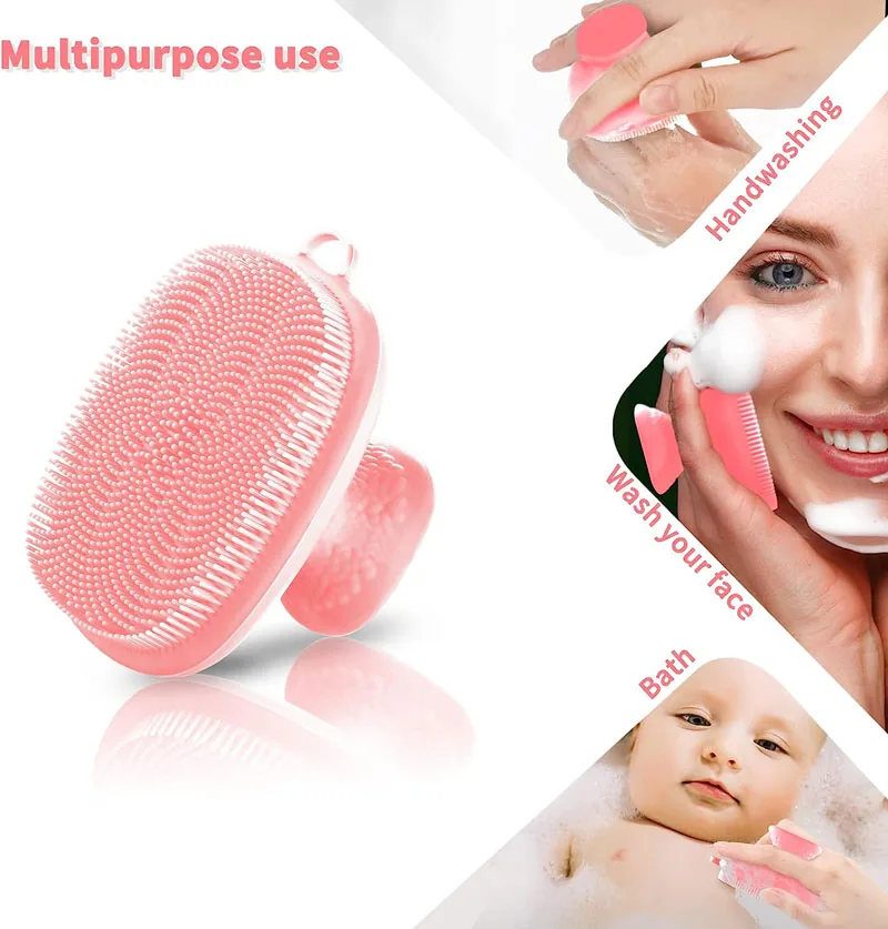 Facial Cleansing Brush Silicone Face Scrubber for Men and Women Facial Cleansing Brush Manual Cleansing Skin Care Brushes