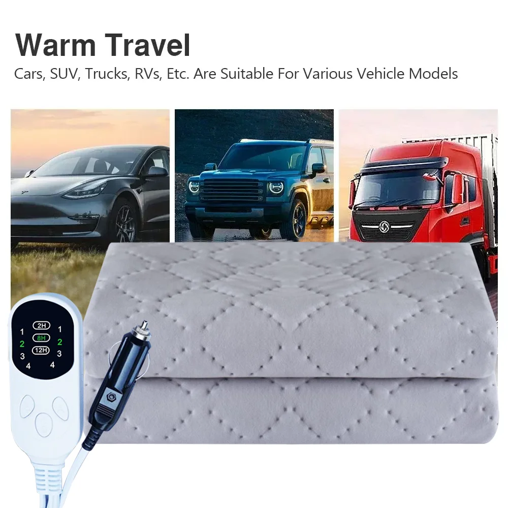 1PC Car Electric Blanket Heating Pad 12V/16/24V Car Camping Electric Heating Pad Comfortable And Warm RV Accessories