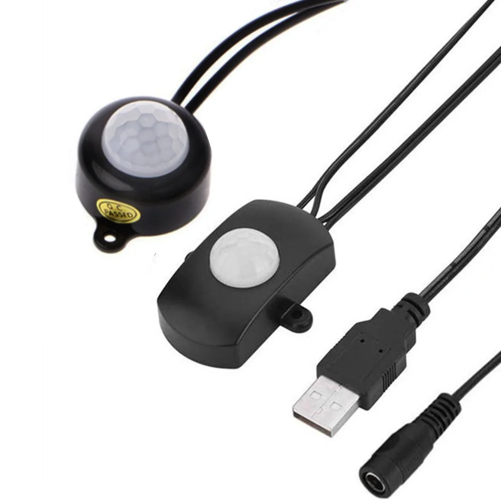 5V USB Body Infrared PIR Motion Sensor Switch DC12V Human Motion Sensor Detector Switch