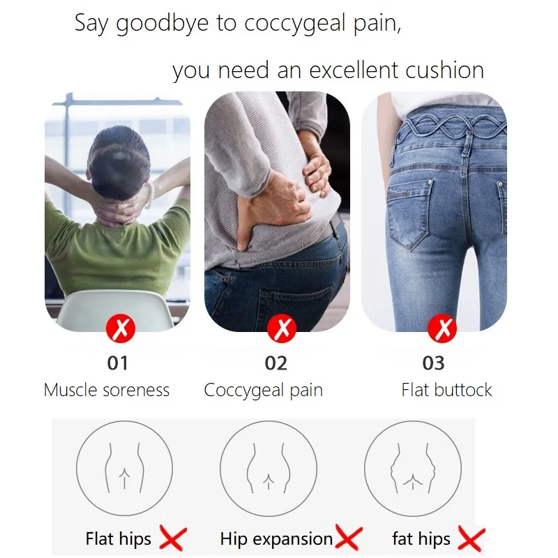 Chair Cushion 70D Natural Latex Hemorrhoid Sitting Cushion Sedentary Artifact Student Ass Cushion Dining Chair Floor bench 5