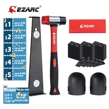 EZARC Laminate Wood Flooring Installation Kit with 60 Spacers,Pull Bar, Rubber Tapping Block, Double-Faced Mallet, Foam Kneepads