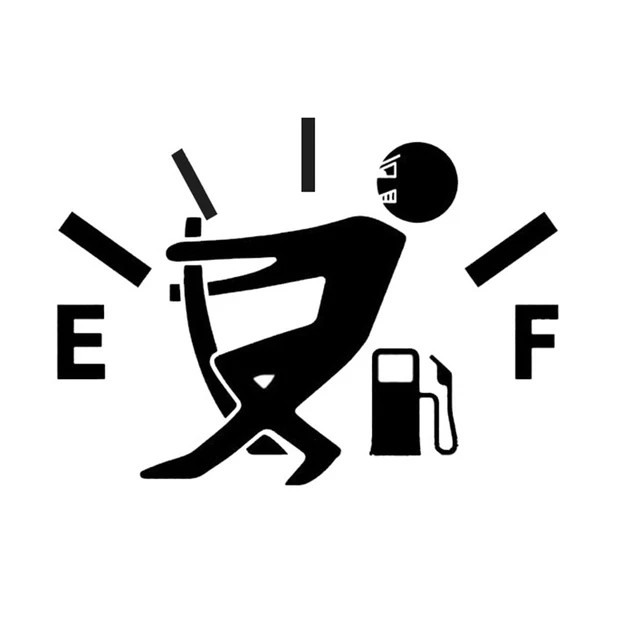 1 Pcs Funny Car Sticker Pull Fuel Tank Pointer To Full Car Vinyl Reflective Sticker Decal Car Auto Exterior Decor Accessories 5