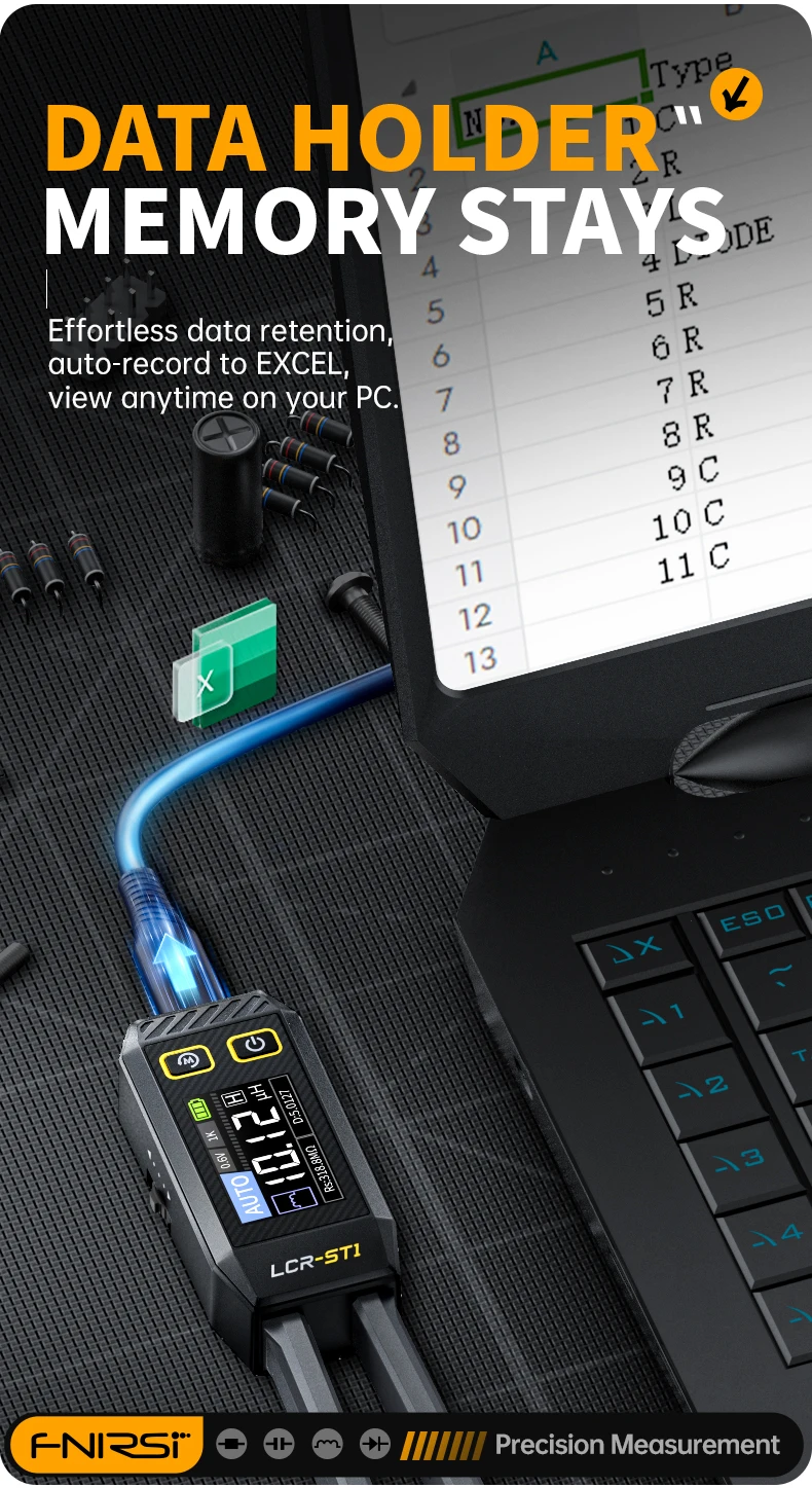 LCR-ST1 Intelligent Tweezers, LCR SMD ESR Tester, Resistance, Capacitance, Induc