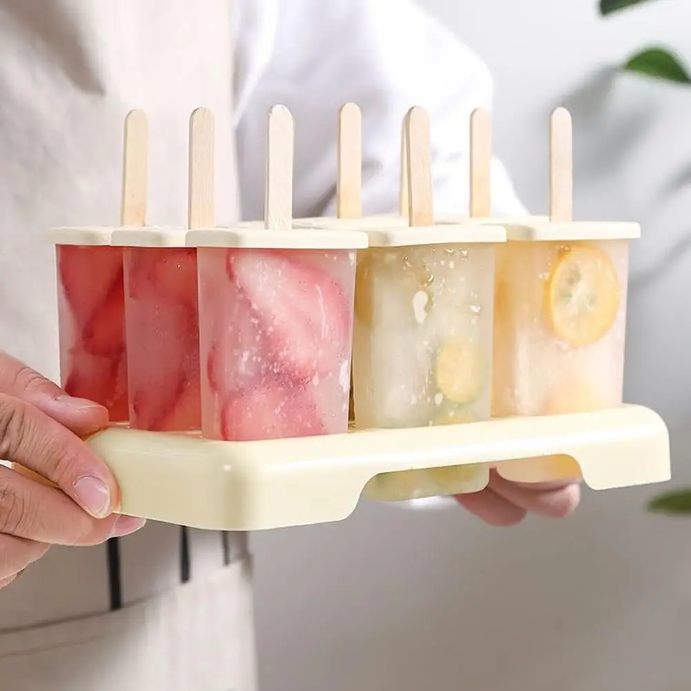 PP Plastic Ice Cream Molds Beige Color DIY Kitchen Tool