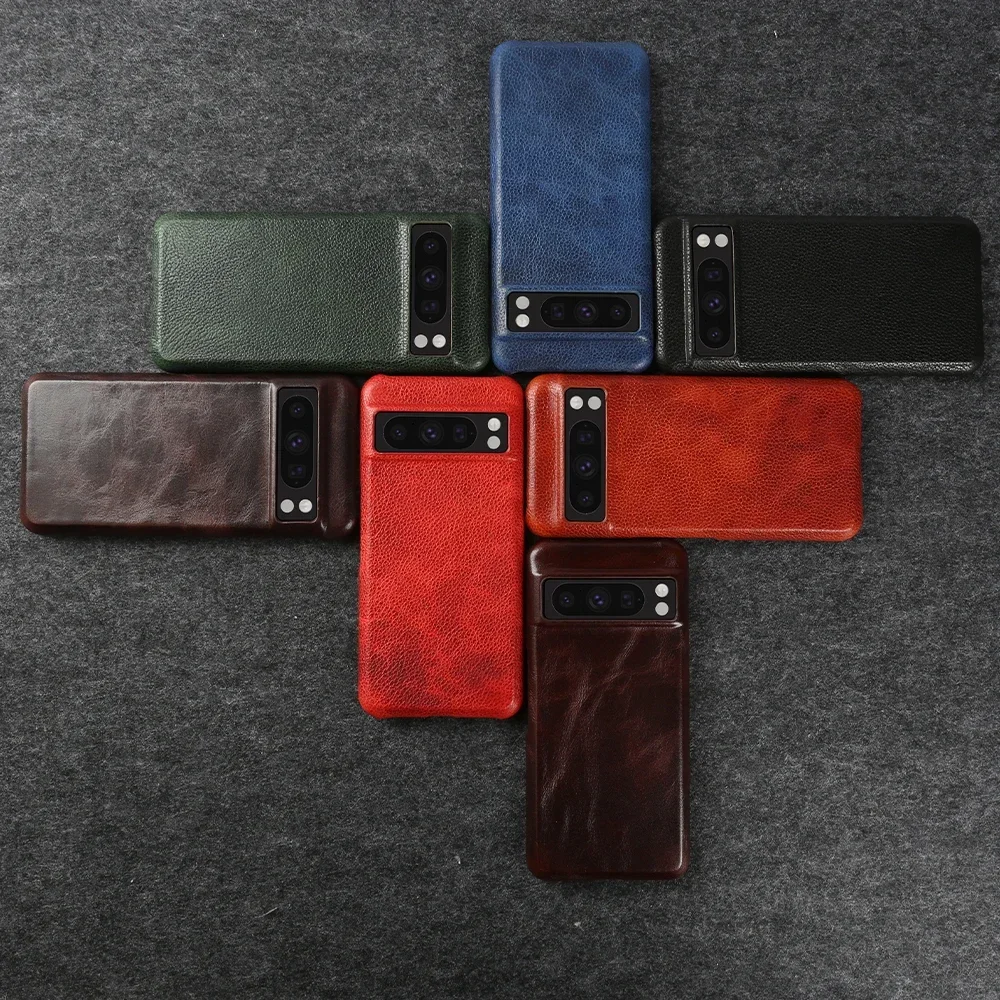 Premium Aesthetic Vintage Genuine Leather Phone Case - Business Edition