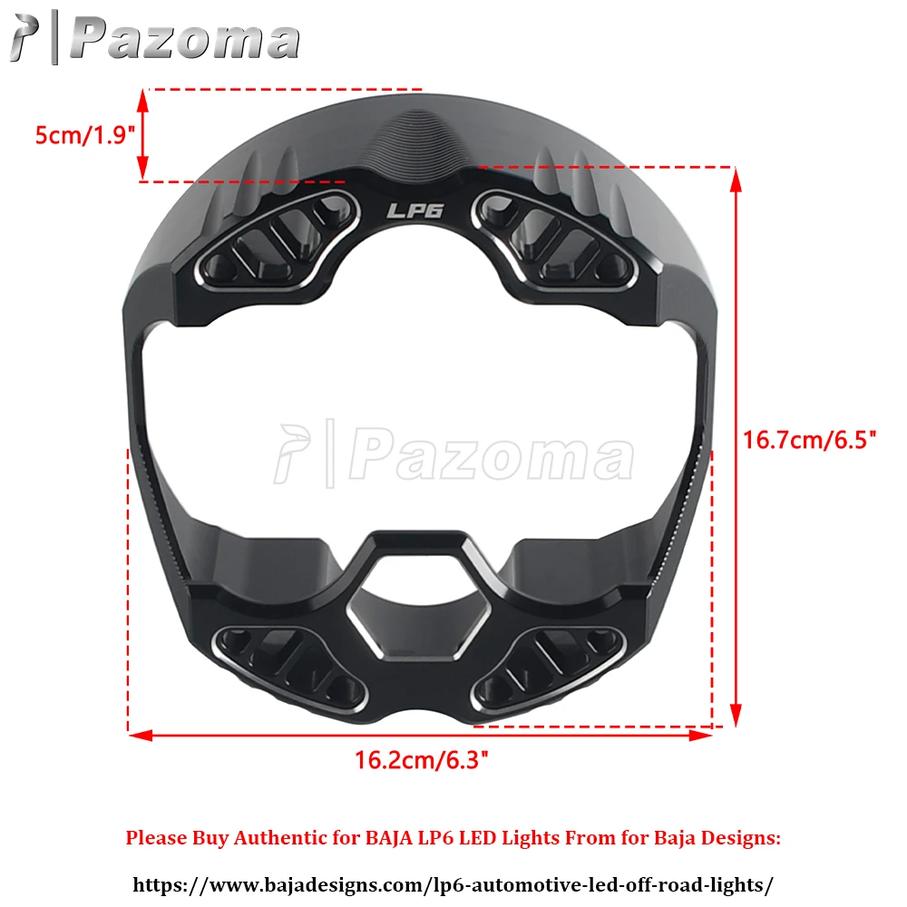 PAZOMA 프론트 헤드램프 하우징 커버 바하 디자인 LP6 프로 LED 보조등 헤드라이트 쉘 헤드 라이트 커버링 다이나용